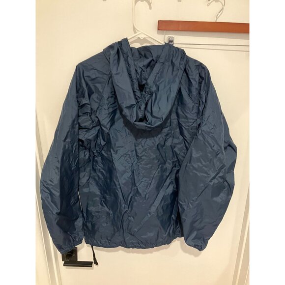 GAP Factory Store Men's Quarter Zip Pullover Rain Slicker, Navy, Small - Picture 3 of 3